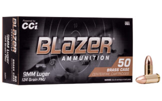 CCI BLAZ BRASS 9MM LUGER 124GR