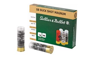S&B SB12BSA 12 Ga. 3" 00 Buck 15 Pellets 10 Rd.