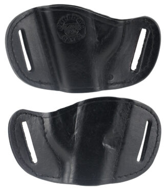 Bulldog MLBS Belt Slide Small Automatic Handgun Holster Right Hand Leather Black