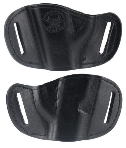 Bulldog MLBS Belt Slide Small Automatic Handgun Holster Right Hand Leather Black