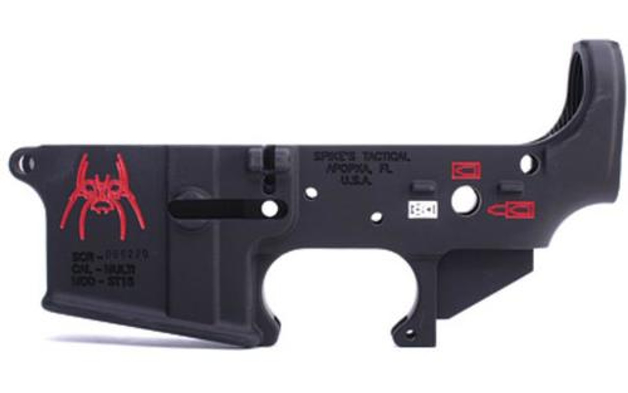 Spikes Tactical Stripped Lower Red Spider