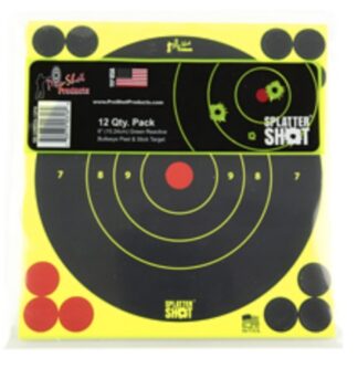 Pro Shot 6B-GREEN-12PK Splatter Shot 6" Green Bullseye Target-Peel & Stick-12 Pack