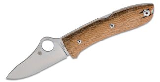 SPYDERCO C255CMP SPYOPERA BROWN CANVAS M390 PLAINEDGE