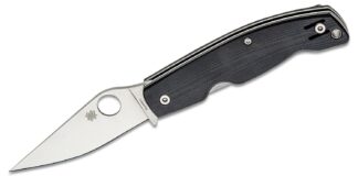 SPYDERCO C257GP PATTADESE BLACK G-10 PLAINEDGE