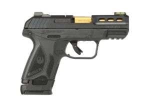 RUGER SECURITY-380 380ACP BLK/GLD 3856/15+1/GOLD BARREL