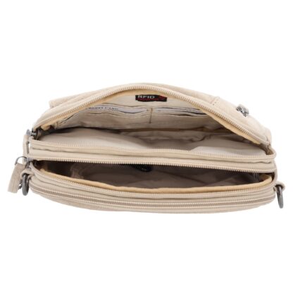 Concealed Carry Hadley Suede Crossbody by Lady Conceal - Sand