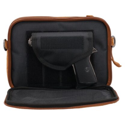 Concealed Carry Hadley Suede Crossbody by Lady Conceal - Chestnut