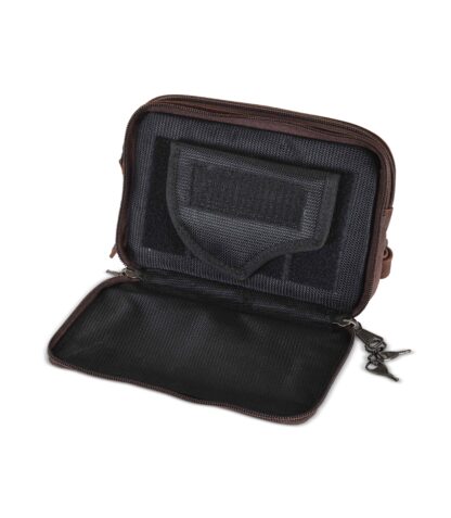 Concealed Carry Kailey Leather Fanny Pack/Sling by Lady Conceal - Mahogany with Studs