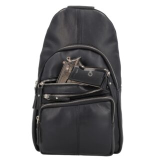 Concealed Carry Weston Lambskin Sling by DS Conceal - Black