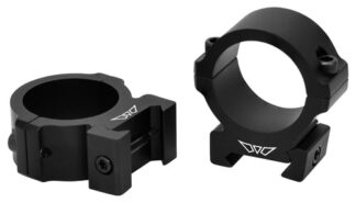 WARNE 500M HORIZONTAL RING, 1IN LOW, MATTE BLACK