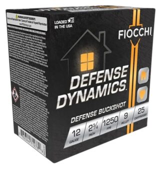 Fiocchi Defense Dynamics Defense Buckshot 12 Gauge 2.75" 25/Box