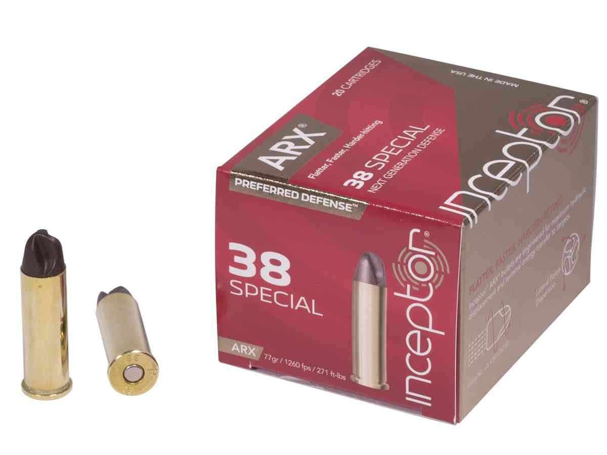 Norma Inceptor ARX .38 Special, 77Gr, 20RD Box