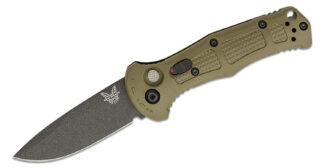BENCHMADE 9570BK-1 MINI CLAYMORE, AUTO, DROP POINT