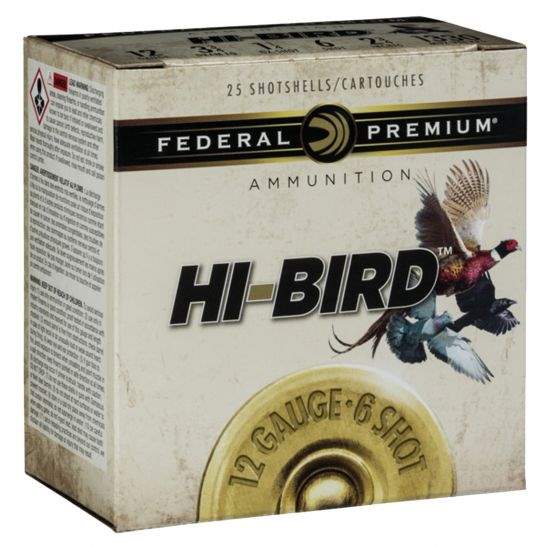 Federal HVF12H6 Federal Premium HI-BIRD 12Ga. 2.75", 1 1/4oz, #6, 25Rd Box