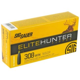 SIG E308TH2-20 AMMO,308  WIN,165GR,ELITE SERIES TIPPED,BOX/20,CONTROLLED EXPANSION TIP