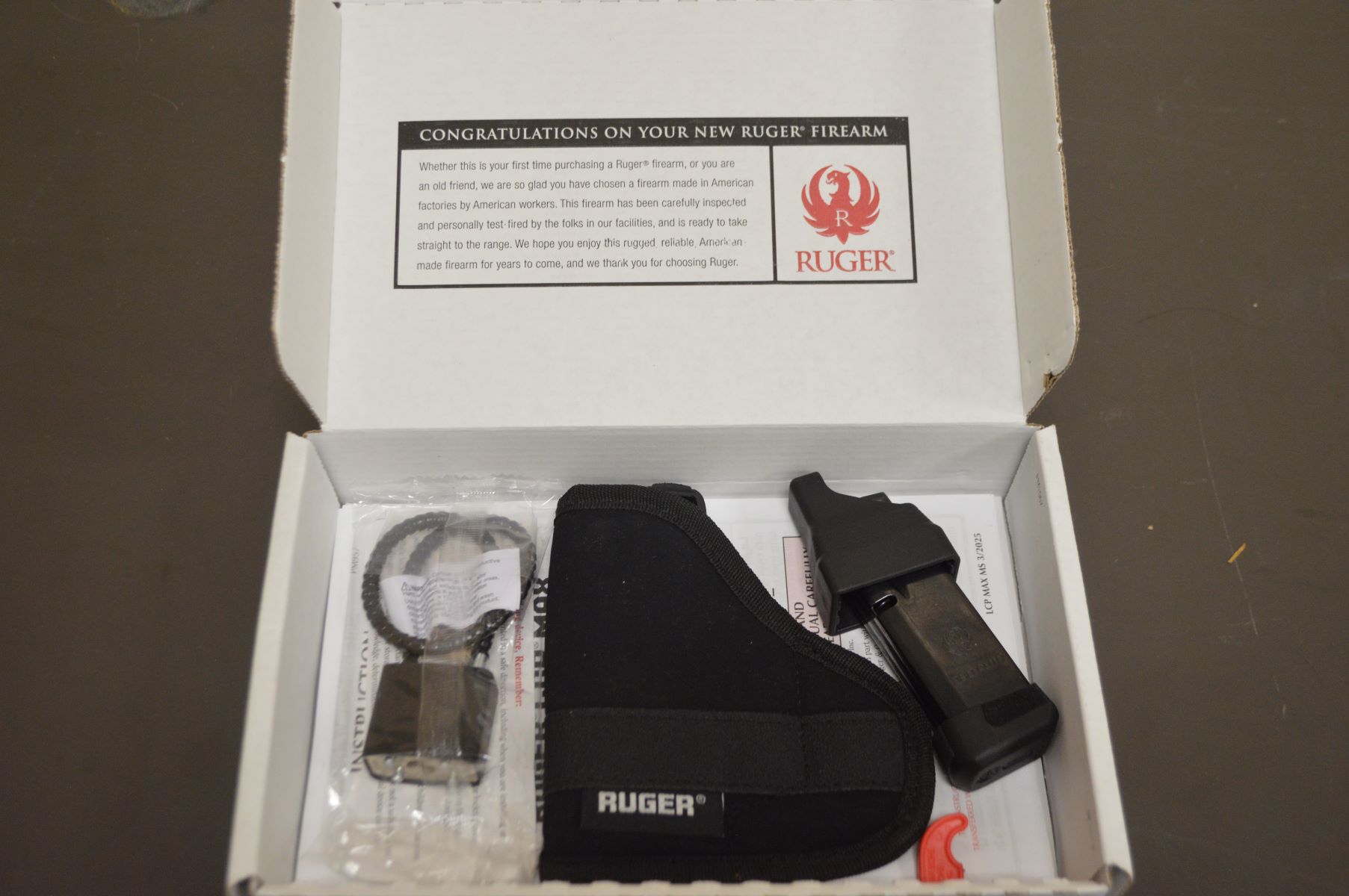 USED Ruger LCP MAX .380 S/N 381578899 2-Mags & BOX