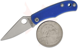SpyderCo C133GBLP Bug Blue G-10 Plainedge