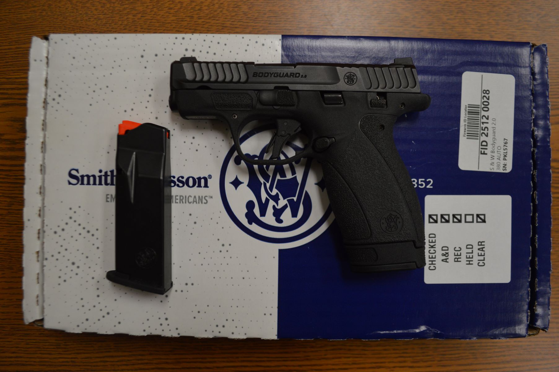 USED S&W Bodyguard 2.0 380 AUTO S/N PKL5767 2-Mags & BOX