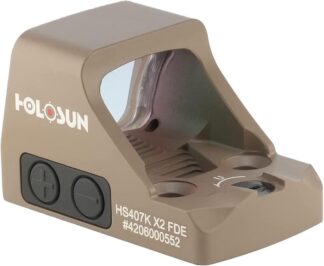 Holosun HS407K-X2-FDE Red 6MOA Dot,7075 Aluminum,Open,Solar,Shake Awake, Compact Pistol