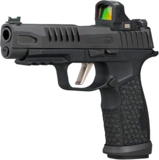 Sig P365, 9MM, 4.3", BLK, Fiber Optic Front W/Blk. Rear, LXG Grip