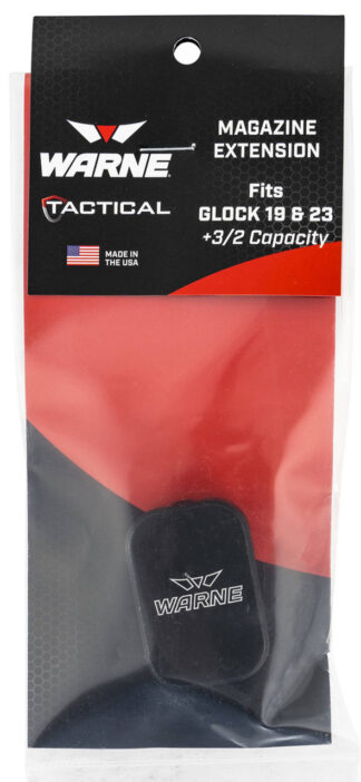 Warne Mag Extension Glock 19/23, Black