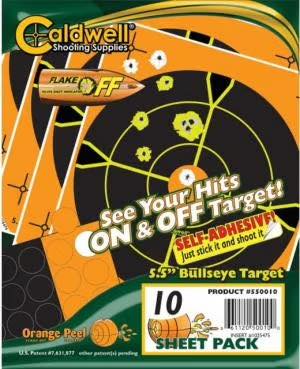Caldwell 1166107 Orange Peel Bullseye 5.5",10 Sheets