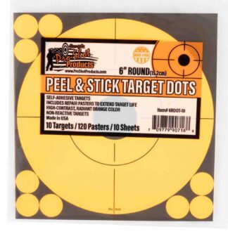 PROSHOT 6RDOT-10 6" ORG PEEL TRG DOTS