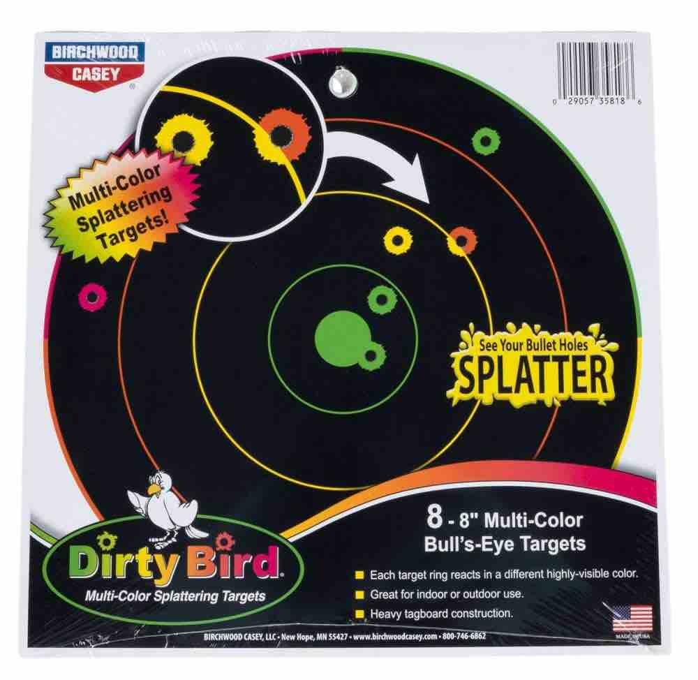 BC Dirty Bird Multi CLR Bull's Eye TGT 8 Pack