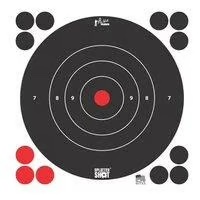 PROSHOT 12B-WHITE-12" Splatter Shot 12" White Bullseye Target-Peel and Stick - 12 Pack