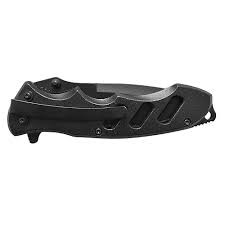 Camillus CAM-19343 Remus 7.75" Assisted Open Folding Knife, Thumb Stud, 3.25" Black Oxide 420SS Blade