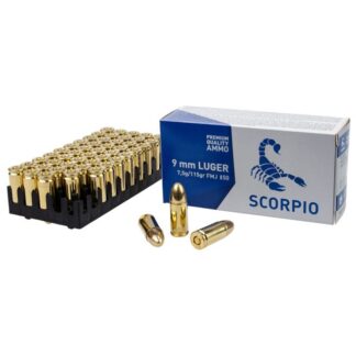 SCORPIO AMMO 9MM 115GR FMJ