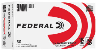 FED 9MM 115GR RANGE FMJ 50RD