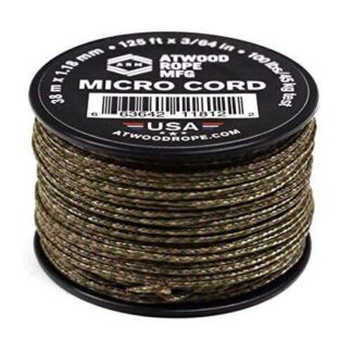 Atwood Rope 1.18MM X 125' MICRO CAMOS & BLACK